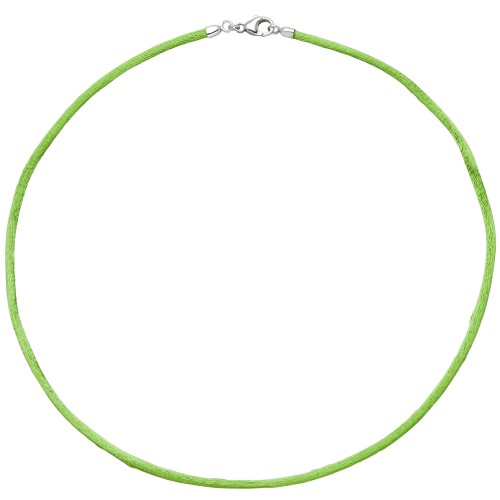 Collier Halskette Seide hellgrün 2.8 mm 42 - 1