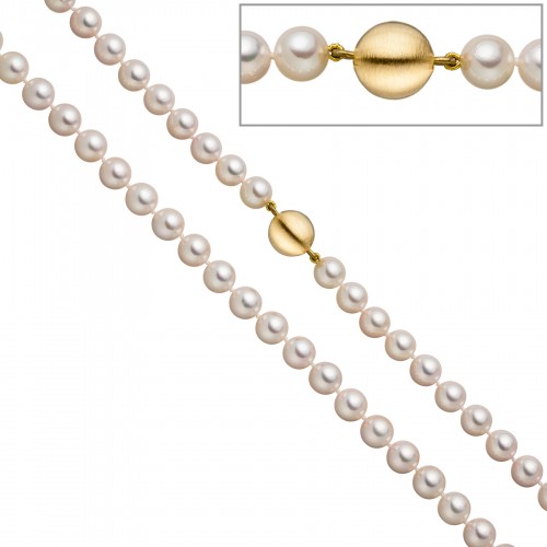 Perlenkette aus Akoya Perlen 45 cm - 1