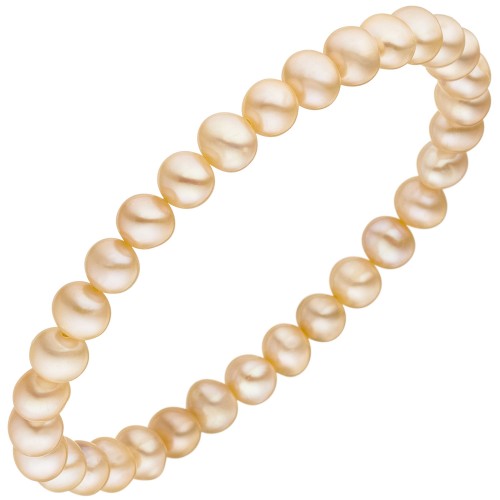 Armband mit Süßwasser Perlen natur - 1