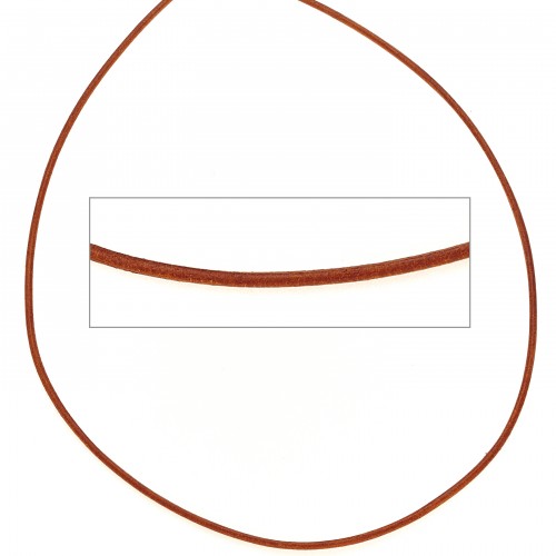 Lederschnur orange ca. 1 m lang Halskette - 1