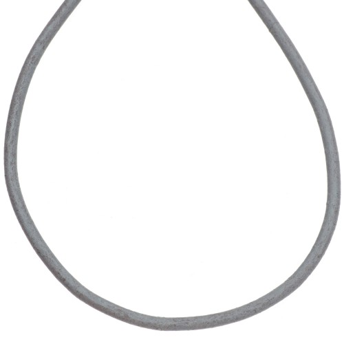 Leder Halskette Kette Schnur grau - 1
