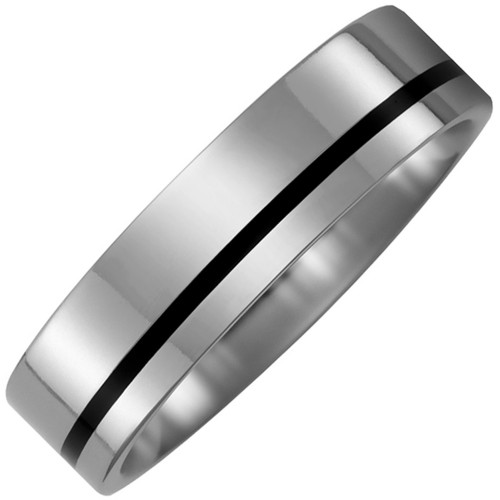 Partner Ring aus Titan mit Keramik - 1
